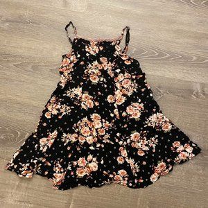 Black & Pink Lace Floral Dress